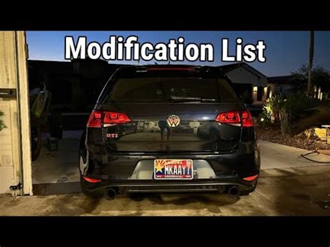 MK7 Modifications List .
